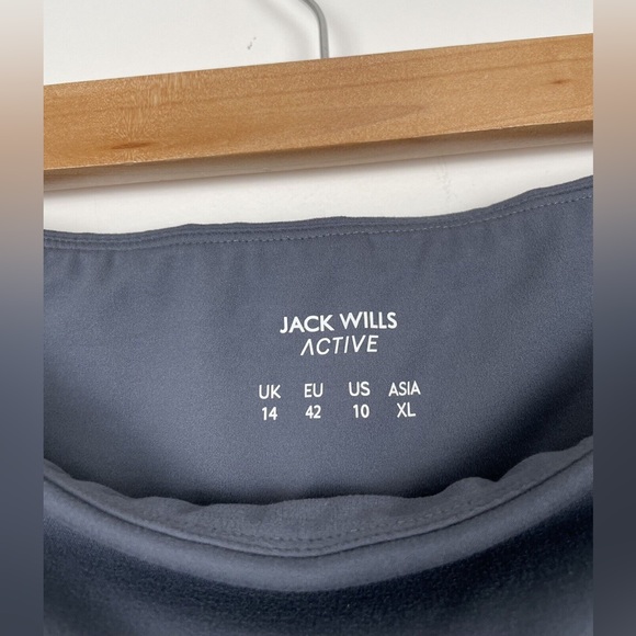 Jack Wills Active Leggings Gym Pants Side Stripe UK 14 Grey Ankle Length - Picture 6 of 7